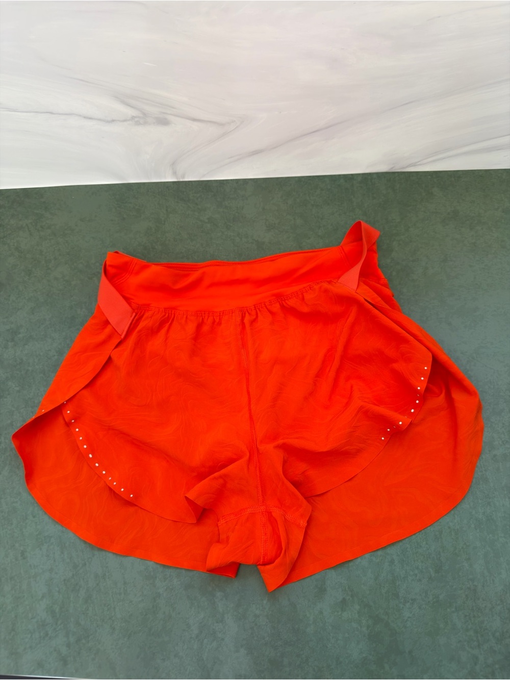 Women’s lululemon Bright Orange Athletic Overlay Shorts & Tee